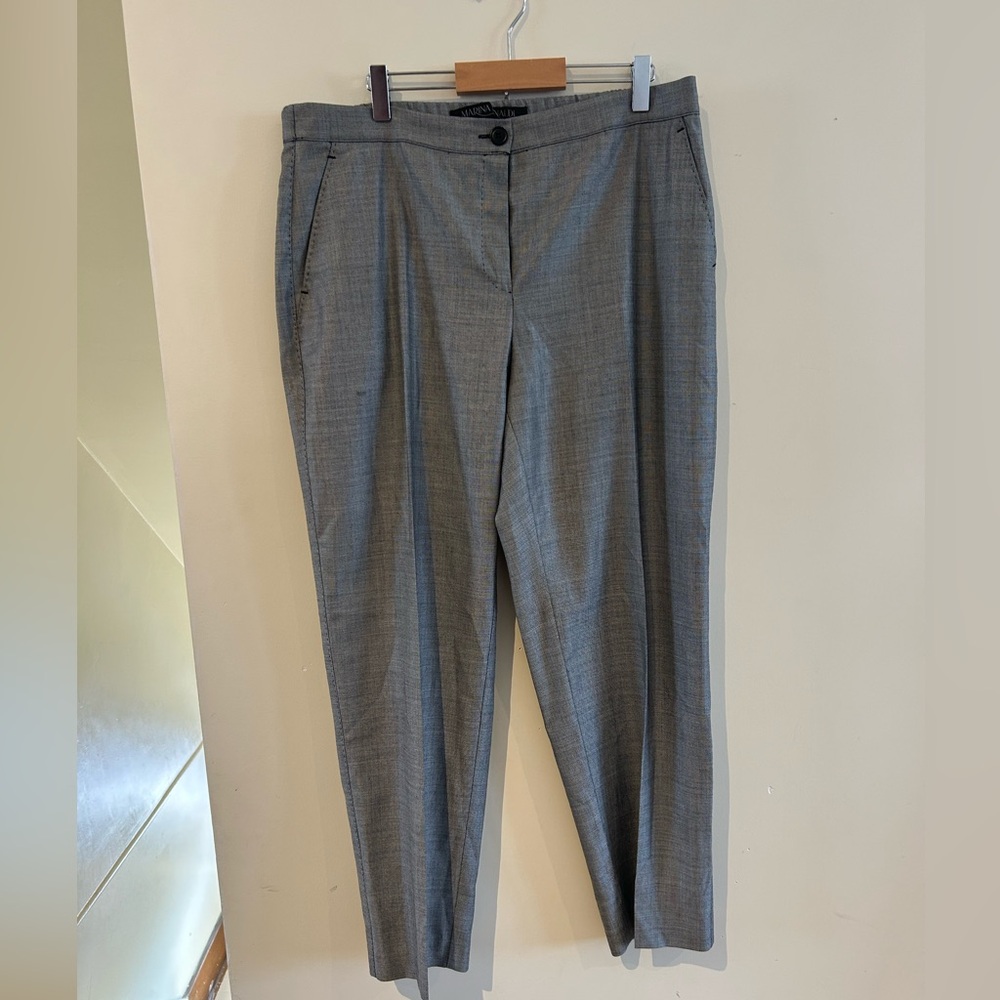 Marina Rinaldi Wool/Silk blend tapered trousers Grey Size 12
